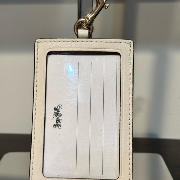 Coach White and Pink Cherry Card Holder NWOT - Picture 4 of 6